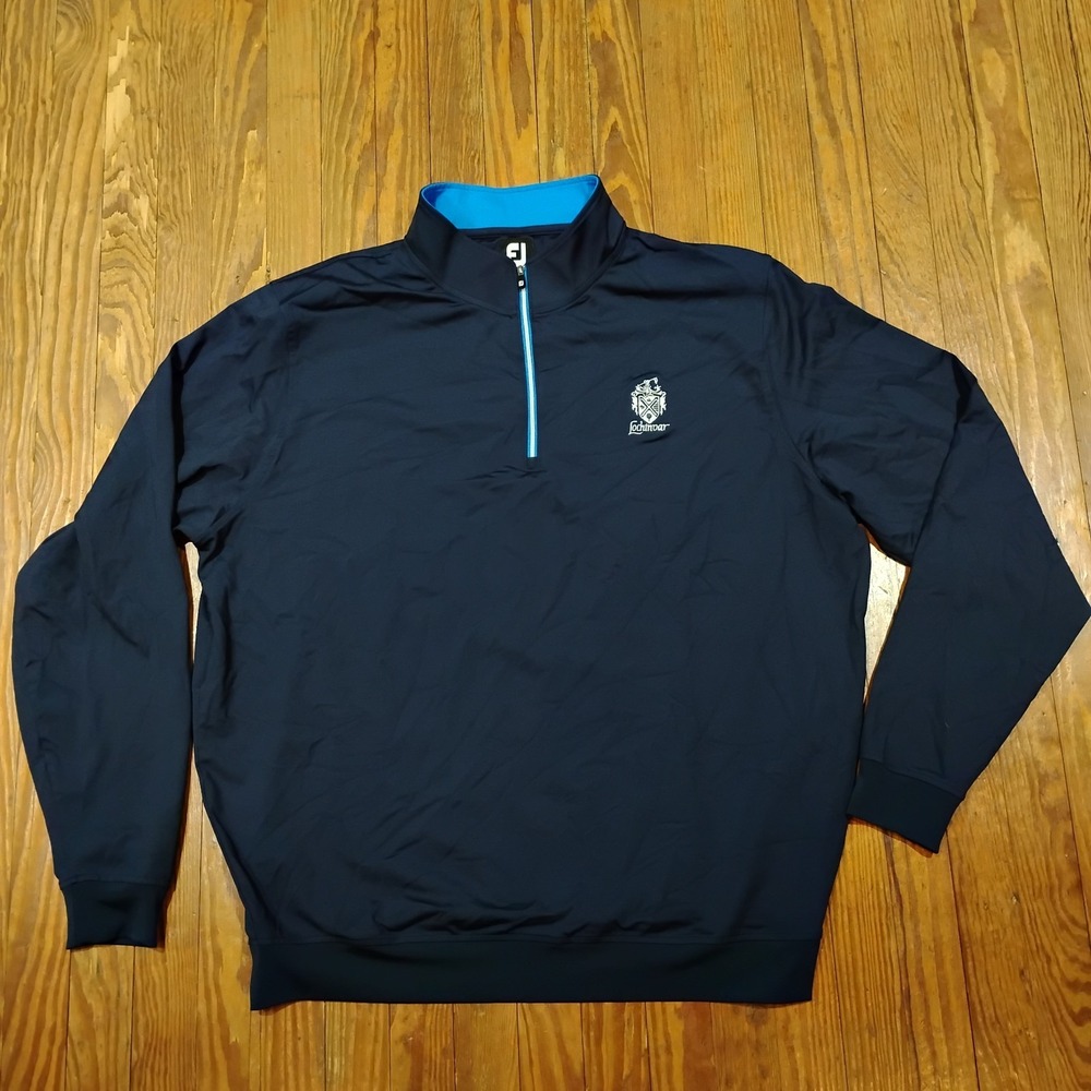 FootJoy Sweater Mens 2XL Blue Lochinvar 1/4 Zip Approach Golf Pullover Jacket
